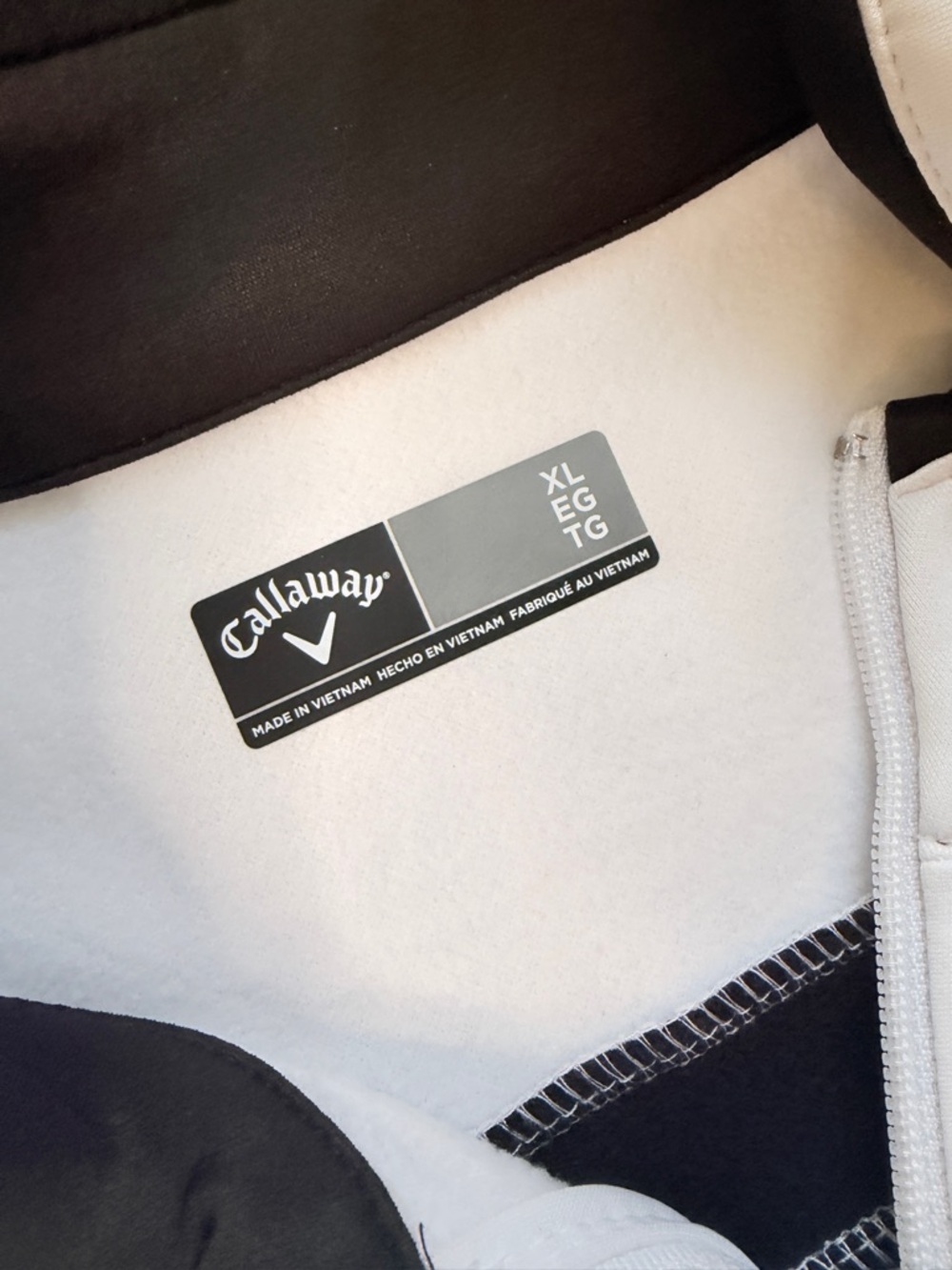 Callaway Men’s White Quarter-Zip Performance Pullover Sweatshirt NWT - Picture 3 of 6
